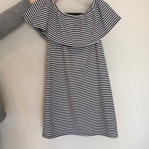 Cotton on black and white striped dress